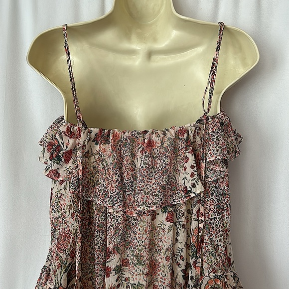 Victoria’s Secret Pale Pink Floral Metallic Threading Shirt Top **Size XS** 🌸🌸 - Picture 4 of 7